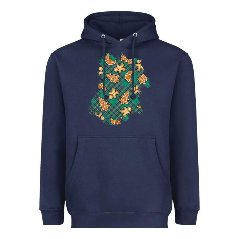 Christmas Gingerbread Cookies Patch Heavyweight Hoodie by BundleAndBundleShop | Teevron