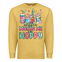 Antique Gold easter coffee makes me so hoppy Premium Sweatshirt - Jasminsmagicworld