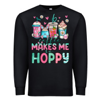Black easter coffee makes me so hoppy Premium Sweatshirt - Jasminsmagicworld