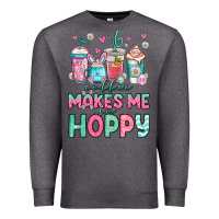 Charcoal Heather easter coffee makes me so hoppy Premium Sweatshirt - Jasminsmagicworld