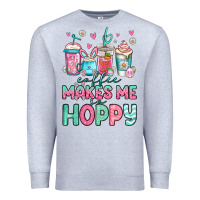 Heather Grey easter coffee makes me so hoppy Premium Sweatshirt - Jasminsmagicworld