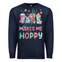 Navy easter coffee makes me so hoppy Premium Sweatshirt - Jasminsmagicworld