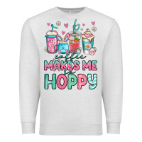 Oatmeal Heather easter coffee makes me so hoppy Premium Sweatshirt - Jasminsmagicworld
