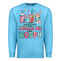Ocean Blue easter coffee makes me so hoppy Premium Sweatshirt - Jasminsmagicworld