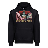 Black busy doing cowgirl shit liquor boots cigarette Urban Hoodie - NancyCooperArtShop