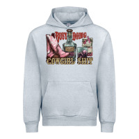 Heather Grey busy doing cowgirl shit liquor boots cigarette Urban Hoodie - NancyCooperArtShop