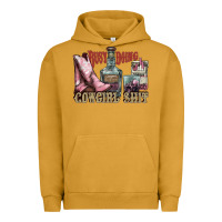 Pigment Peanut Butter busy doing cowgirl shit liquor boots cigarette Urban Hoodie - NancyCooperArtShop