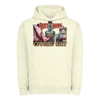 Pigment Pistachio busy doing cowgirl shit liquor boots cigarette Urban Hoodie - NancyCooperArtShop