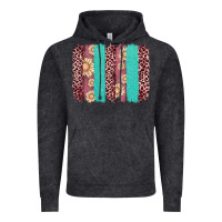Vintage Black valentine's day floral leopard brushstroke Vintage Hoodie - AdoDesignShop