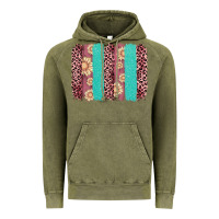 Valentine's Day Floral Leopard Brushstroke Vintage Hoodie | Teevron