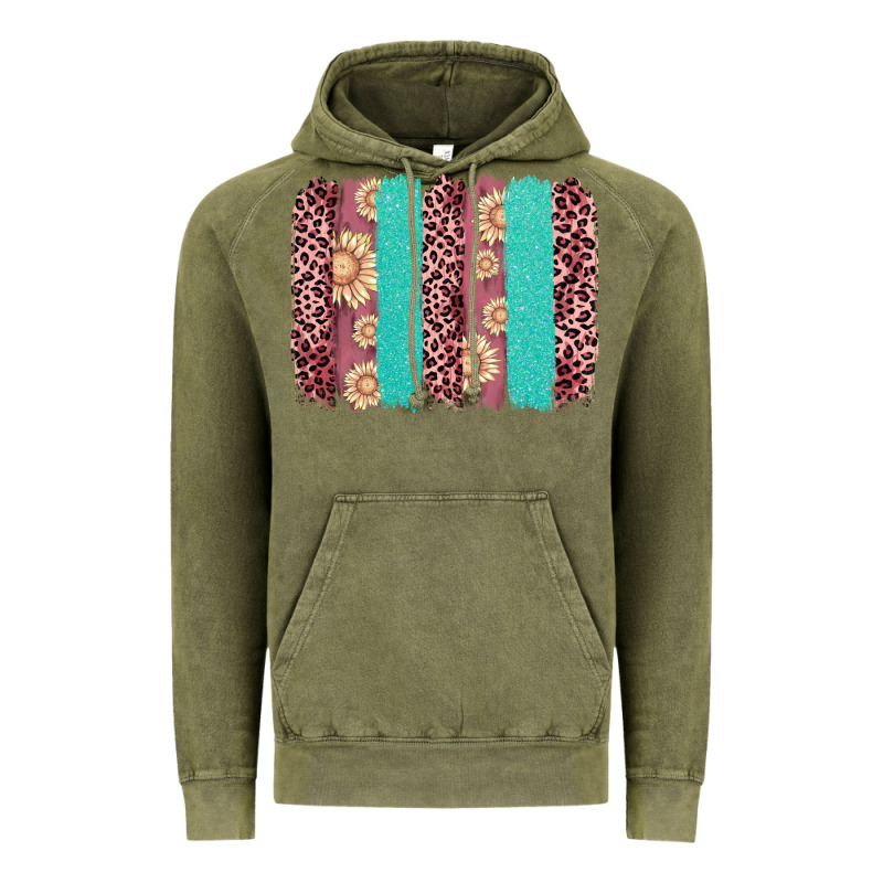 Valentine's Day Floral Leopard Brushstroke Vintage Hoodie by AdoDesignShop | Teevron