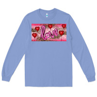 Colony Blue Valentine's Day Love Balloon Heart Balloons Long Sleeve Tee - RanaPortraitStore
