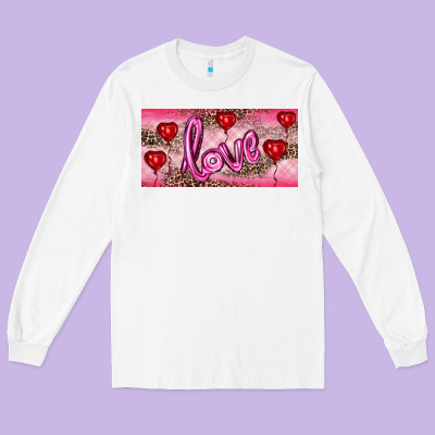 Long Sleeve Tee Valentine's Day Love Balloon Heart Balloons
