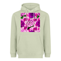 Matcha valentines day roses and diamond plaid seamless pattern Heavyweight Hoodie - BundleAndBundleShop