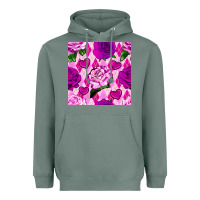 Sage valentines day roses and diamond plaid seamless pattern Heavyweight Hoodie - BundleAndBundleShop