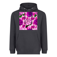 Smoke valentines day roses and diamond plaid seamless pattern Heavyweight Hoodie - BundleAndBundleShop