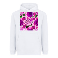 White valentines day roses and diamond plaid seamless pattern Heavyweight Hoodie - BundleAndBundleShop