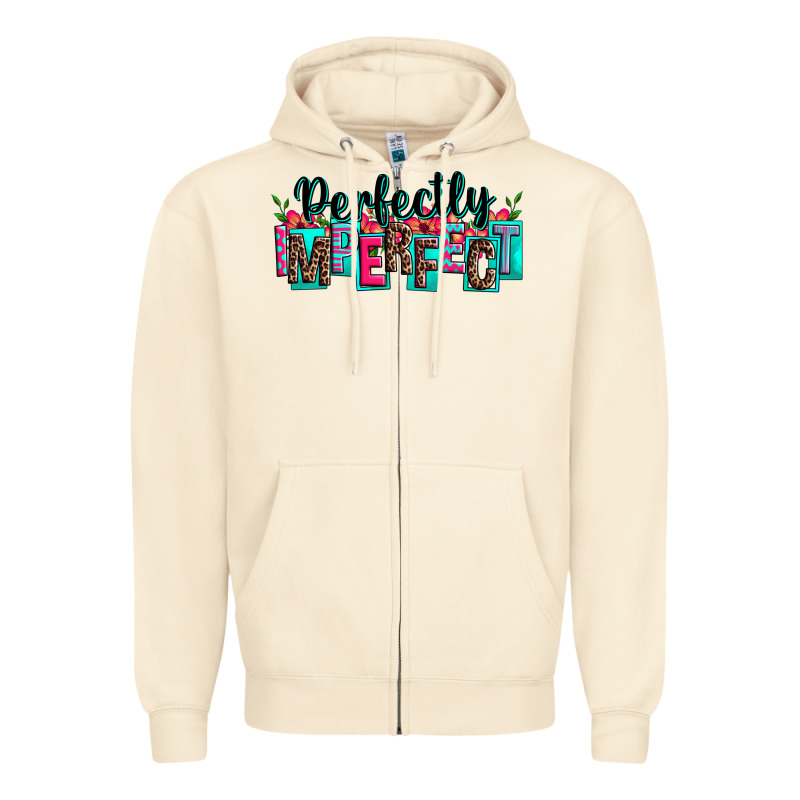 Perfectly Imperfect Zipper Hoodie by Zillion Design Studio | Teevron