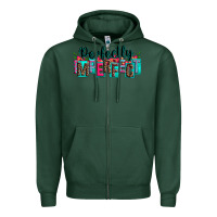 Sports Green perfectly imperfect Zipper Hoodie - Zillion Design Studio