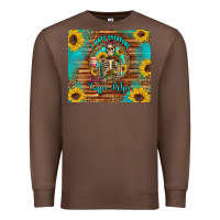 Chestnut i hate everyone but coffee helps western skeleton coffee sunflowers Premium Sweatshirt - Artiststas