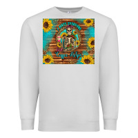 Dove Grey i hate everyone but coffee helps western skeleton coffee sunflowers Premium Sweatshirt - Artiststas