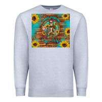 Heather Grey i hate everyone but coffee helps western skeleton coffee sunflowers Premium Sweatshirt - Artiststas