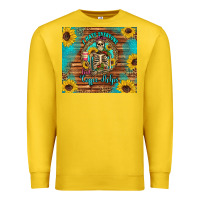 Lemon i hate everyone but coffee helps western skeleton coffee sunflowers Premium Sweatshirt - Artiststas