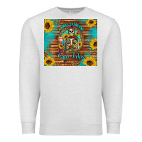 Oatmeal Heather i hate everyone but coffee helps western skeleton coffee sunflowers Premium Sweatshirt - Artiststas