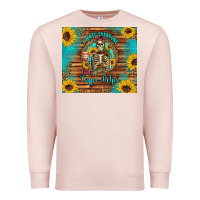 Pale Pink i hate everyone but coffee helps western skeleton coffee sunflowers Premium Sweatshirt - Artiststas