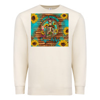 Sandshell i hate everyone but coffee helps western skeleton coffee sunflowers Premium Sweatshirt - Artiststas