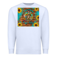 White i hate everyone but coffee helps western skeleton coffee sunflowers Premium Sweatshirt - Artiststas