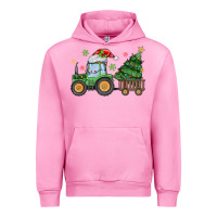 Fuchsia Pink christmas tractor Urban Hoodie - MaliasSmallBusiness