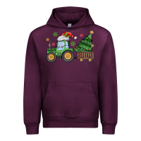 Mauve Wine christmas tractor Urban Hoodie - MaliasSmallBusiness