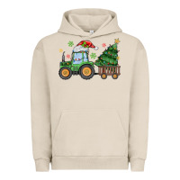 Pigment French Oak christmas tractor Urban Hoodie - MaliasSmallBusiness
