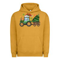 Pigment Peanut Butter christmas tractor Urban Hoodie - MaliasSmallBusiness