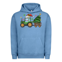 Pigment Pebble Blue christmas tractor Urban Hoodie - MaliasSmallBusiness