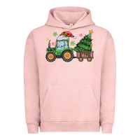 Pigment Salmon christmas tractor Urban Hoodie - MaliasSmallBusiness