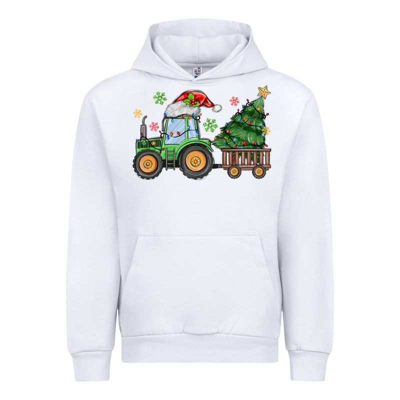 Christmas Tractor Urban Hoodie by MaliasSmallBusiness | Teevron