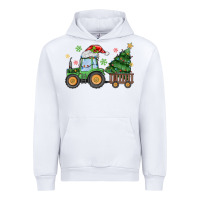 White christmas tractor Urban Hoodie - MaliasSmallBusiness