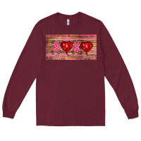 Burgundy Valentine's Day Xoxo Long Sleeve Tee - RanaPortraitStore