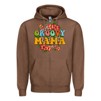 Chestnut groovy mama Zipper Hoodie - Zillion Design Studio