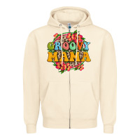 Sandshell groovy mama Zipper Hoodie - Zillion Design Studio