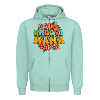 Seafoam groovy mama Zipper Hoodie - Zillion Design Studio