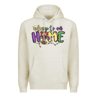 Oatmeal Heather welcome to our home Premium Hoodie - MaliasSmallBusiness