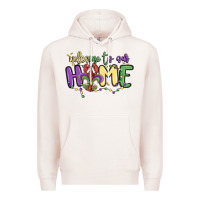 Pale Pink welcome to our home Premium Hoodie - MaliasSmallBusiness