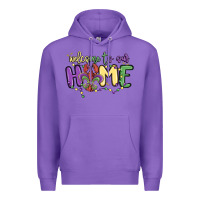 Purple welcome to our home Premium Hoodie - MaliasSmallBusiness