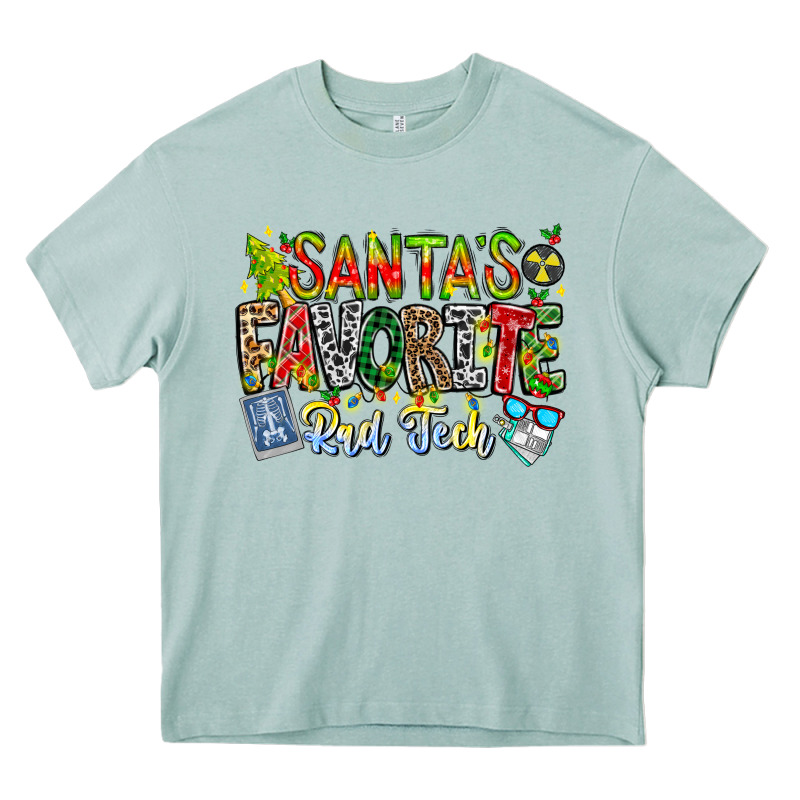 Santa's Favorite Rad Tech Heavy Core Tee by CowhideDigitalArt | Teevron