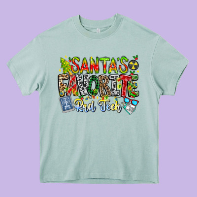 Santa's Favorite Rad Tech Heavy Core Tee Designed By Cowhidedigitalart