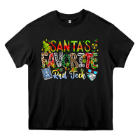 Black Santa's Favorite Rad Tech Heavy Core Tee - CowhideDigitalArt