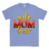 Colony Blue wife mom boss Classic Tee - texasbilliewilder